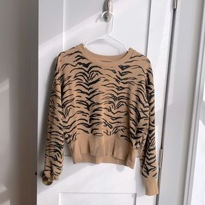Madewell Tiger Stripe Sweatshirt (Size M)
